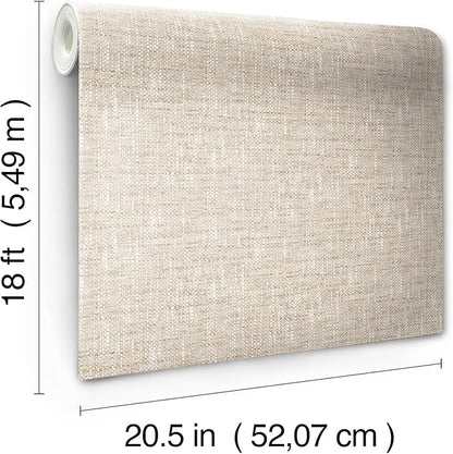 NuWallpaper by WallPops Tan Poplin Peel and Stick Wallpaper - Image 7