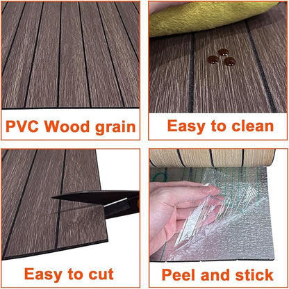 YU LI 3DH Peel and Stick PVC Slat Wall Panel 236"x15.75" Self-Adhesive Thick - Image 6
