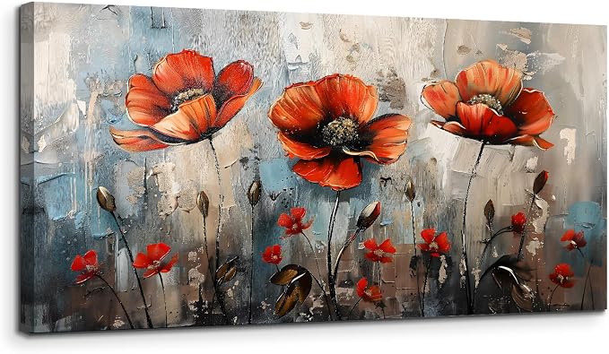 SERIMINO Large Wall Art for Living Room, Nature Floral Botanical Wall Art by SERIMINO