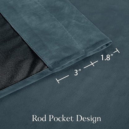 NICETOWN Blue Velvet Curtains 120 inches - Image 7