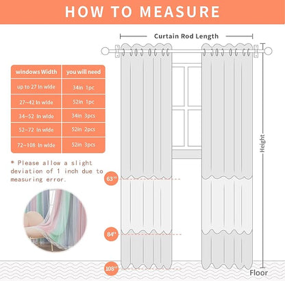 XiDi Pink Grey Curtains for Girls Bedroom, Unicorn Wall Decals Green Curtain - Image 8