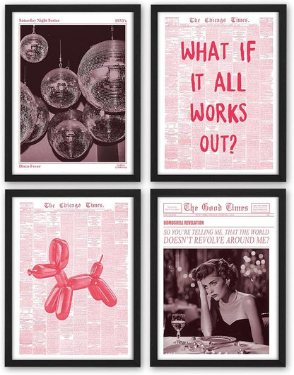 NaZaUK Trendy Preppy Retro Y2K Room Decor, Bar Cart Decor, 12x16 Prints by Unknown