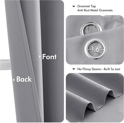 MIULEE Blackout Curtains for Bedroom Living Room 2 Panels, Thermal Insulated - Image 4
