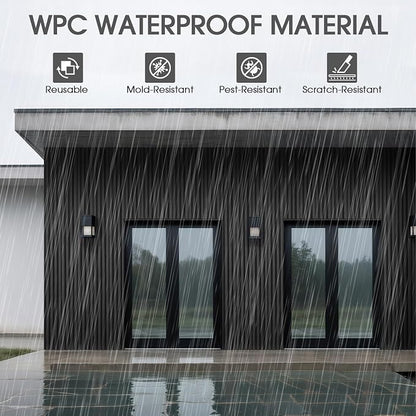 WPC Slat Wall Panels 16 Pack 48" x 6.6", Waterproof Fluted Wall Paneling - Image 3