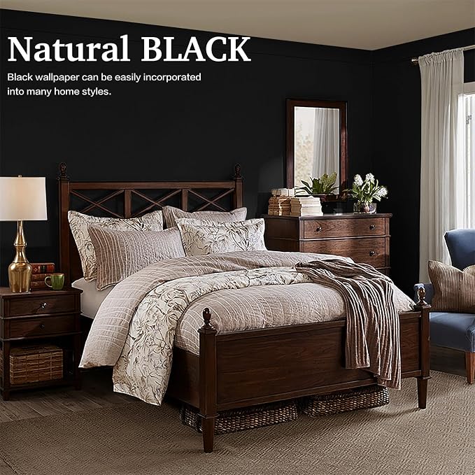 Dimoon 17.7''x236'' Peel and Stick Wallpaper Black Contact Paper - Image 7