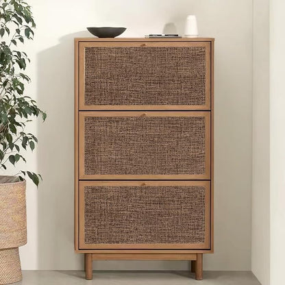 Amiya Grasscloth Brown Wallpaper Peel and Stick Faux Fabric Linen Contact Paper - Image 3