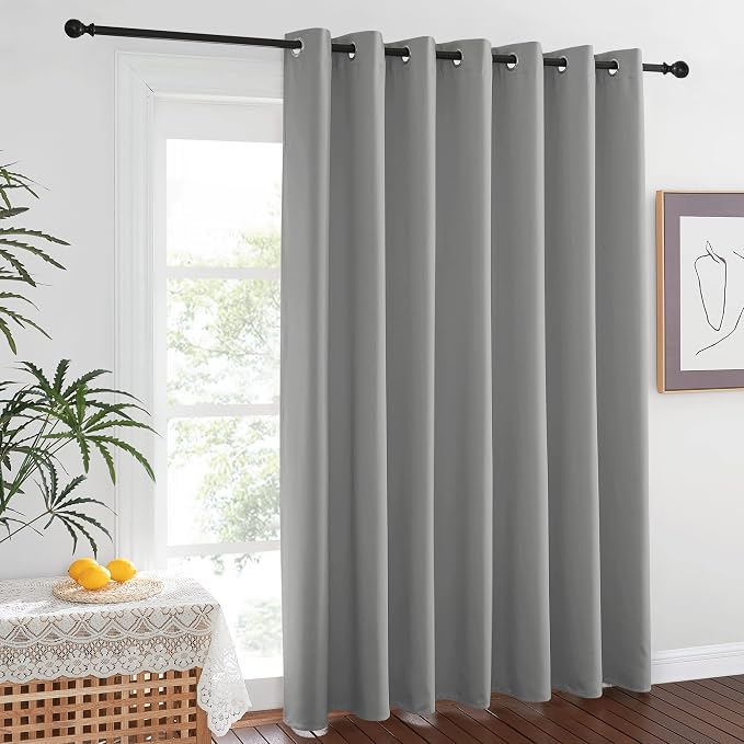 NICETOWN Silver Grey Room Separating Divider, Room Divider Curtain Screen - Image 7
