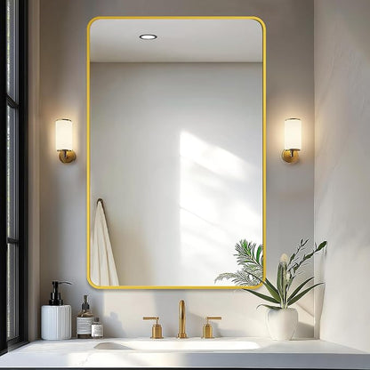 Delma Bathroom Mirror, Sleek Wall Mirror by Delma