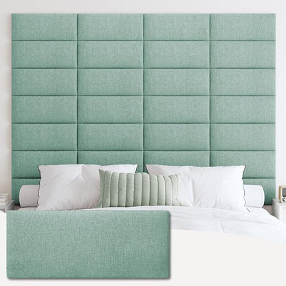 IFNOW Upholstered Wall Mounted Headboard, 3D Soundproof Wall Panels Peel and by IFNOW
