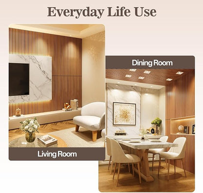 4 Pack Wood Panels for Wall, 47.24" x 23.81" Acoustic Wood Slat Wall Panel for - Image 3