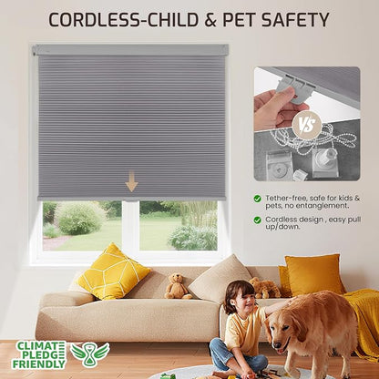 Grandekor No Drill No Tools Cordless Cellular Shades, UV Protection Privacy No - Image 4