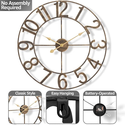 Sorbus Large Wall Clock for Living Room Decor - Image 6