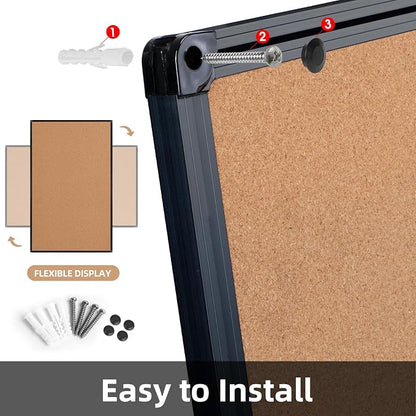 Extra Large Cork Bulletin Board 96" X 48", Wall Mounted Notice Pin Board - Image 8