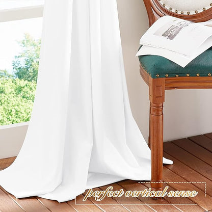 NICETOWN White Velvet Curtains 72 inches - Image 6
