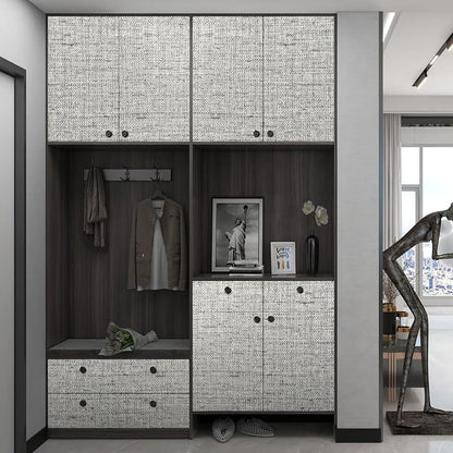 Gray Wallpaper Peel and Stick 15.75x196.85inch Contact Paper Grasscloth - Image 4