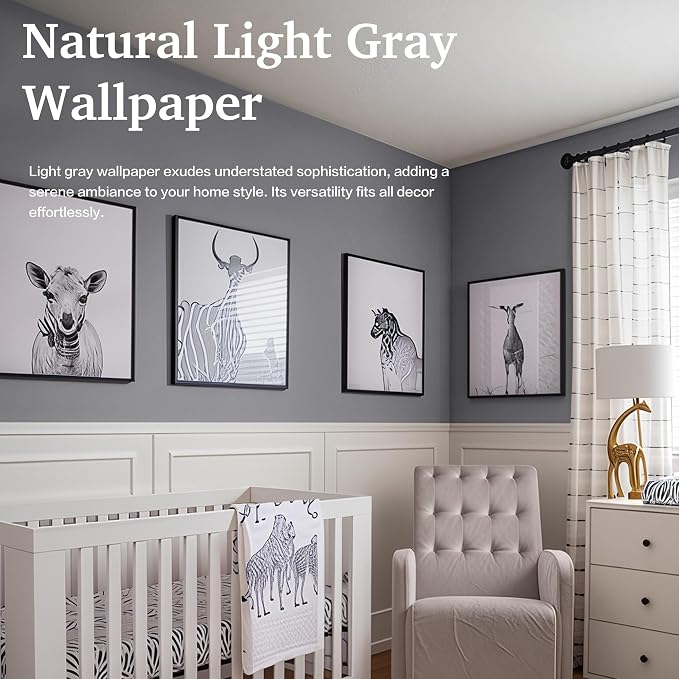 Dimoon 17.7''x236'' Peel and Stick Wallpaper Grey Contact Paper - Image 7
