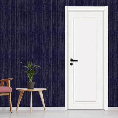 Navy Blue Grasscloth Peel and Stick Wallpaper Texture Contact Paper A Set of - Image 6