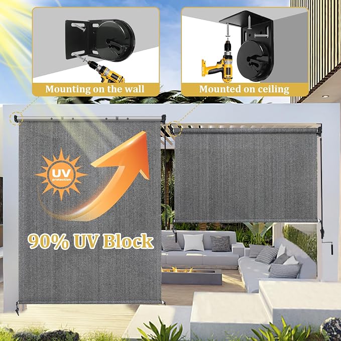 Shade&Beyond Outdoor Roller Shades - Image 4