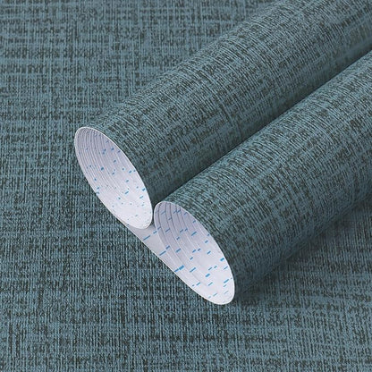 Guvana Grasscloth Peel and Stick Wallpaper Blue Textured Contact Paper Modern by Guvana