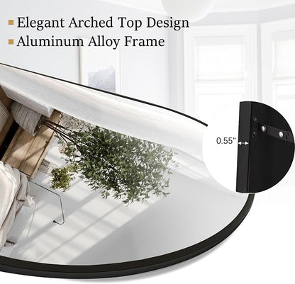 Rowjut Floor Full Length Mirror, Arched Mirrors Full Length 71"x30" - Image 6
