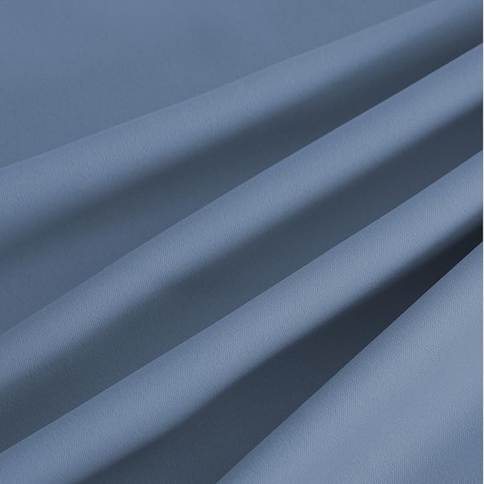 NICETOWN Room Darkening Draperies Curtains Panels, 2 Panels Stone Blue W52 x - Image 8
