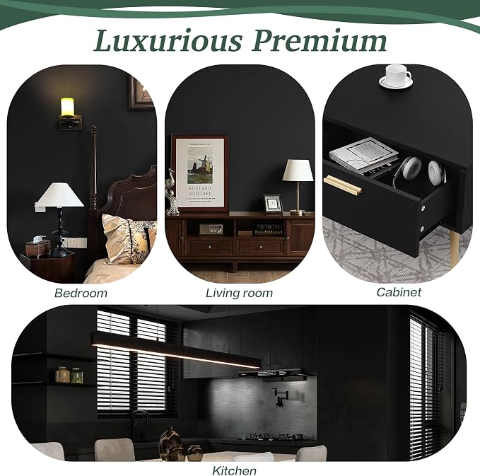 Dimoon 118''x23.6'' Peel and Stick Wallpaper Black Contact Paper - Image 7