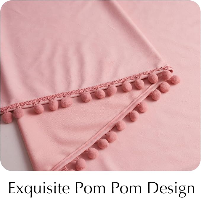 NICETOWN Blush Pink Velvet Curtains 84" Long - Image 5