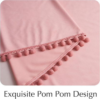 NICETOWN Blush Pink Velvet Curtains 84" Long - Image 5