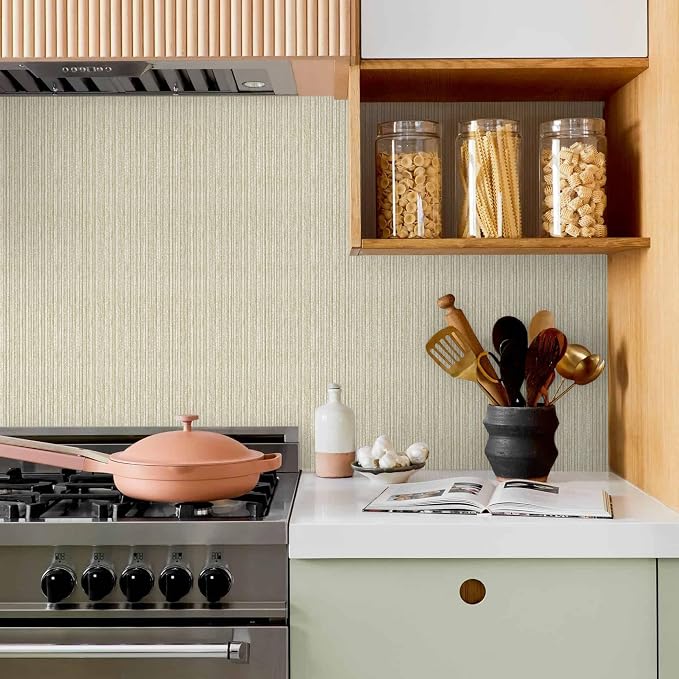MelunMer Grasscloth Peel and Stick Wallpaper 17.3"x78.7", Contact Paper - Image 7