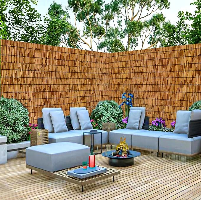 Reed Fencing Rolls, Patio Privacy Screen 5 Feet High, Decorative Bamboo Fence - Image 8