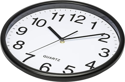 Bernhard Products Black Wall Clock, Large 13-Inch Silent Non Ticking Quartz - Image 3