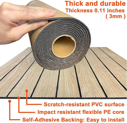 YU LI 3DH Peel and Stick PVC Slat Wall Panel 236"x15.75" Self-Adhesive Thick - Image 7