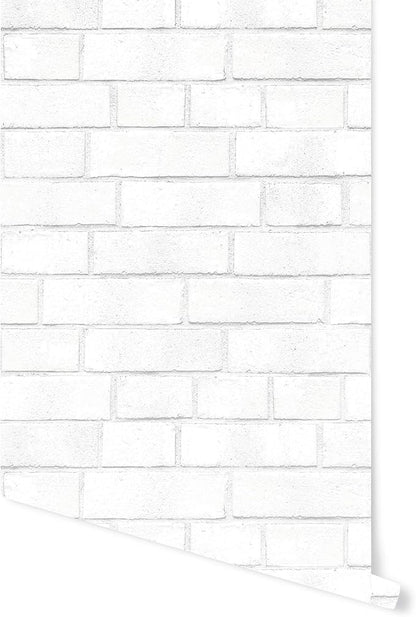 Tempaper Textured White Brick Removable Peel and Stick Wallpaper, 20.5 in X - Image 7