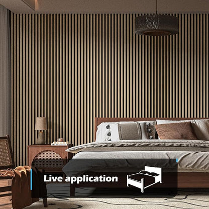 Art3d 4-Pack 108" x 12" Acoustic Wood Panels - Image 2