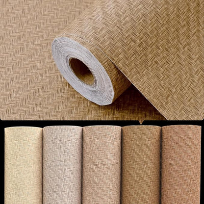 Haimin Fabric Wallpaper Textured Contact Paper Grasscloth Peel and Stick Faux - Image 7