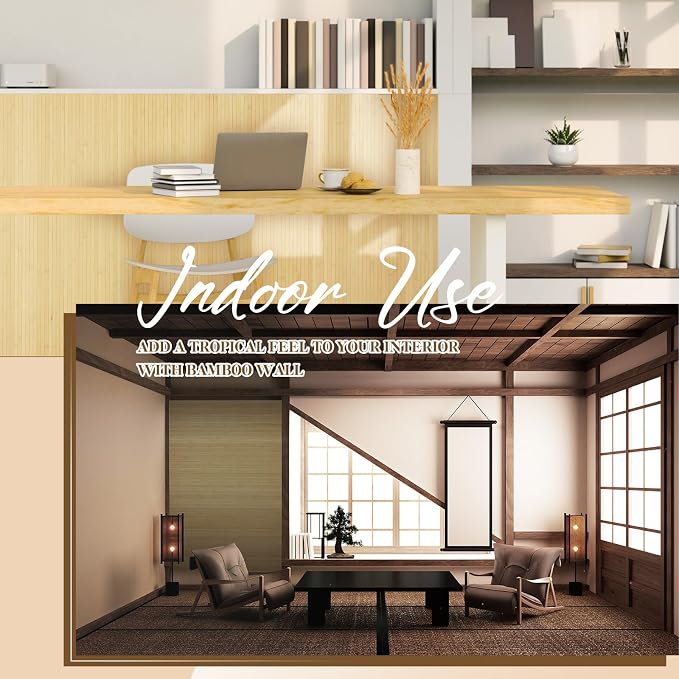 Juexica 2 Pcs Natural Bamboo Wall Panel - Image 4