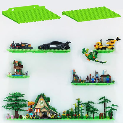 12 Wall Display Shelf for Lego Bricks, 4x5 inch Dual-Sided Floating Shelves by Unknown