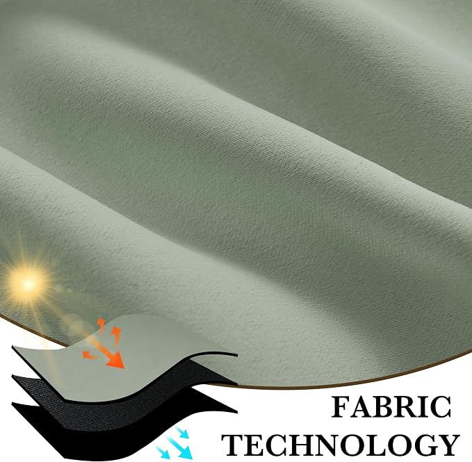 RYB HOME Bedroom Blackout Curtains 80 inches Long, 100% Blackout Thermal - Image 7