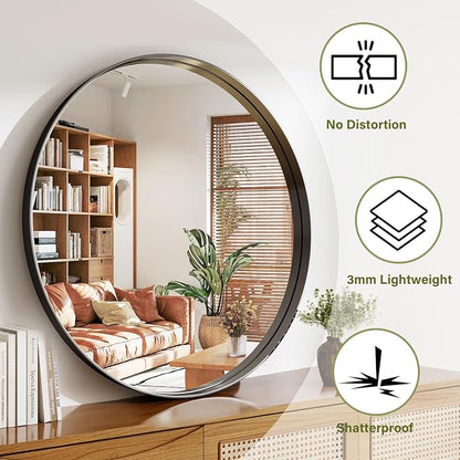 48 Inch Round Bathroom Mirror - Image 5