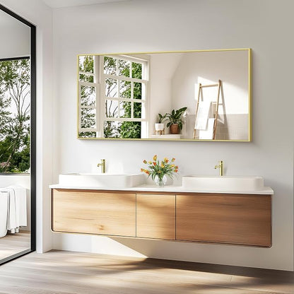 KOCUUY Large Gold Bathroom Mirror, 60x30 inch Rectangular Mirror - Image 9