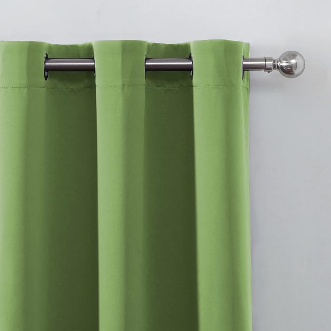 LEMOMO Light Green Thermal Blackout Curtains/38 x 84 Inch/Set of 2 Panels Room - Image 7