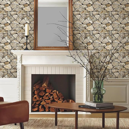 3D Peel and Stick Faux Stone Wall Panels 11.8" x 11.8" 10-Pack, Stone-Look Wall - Image 7