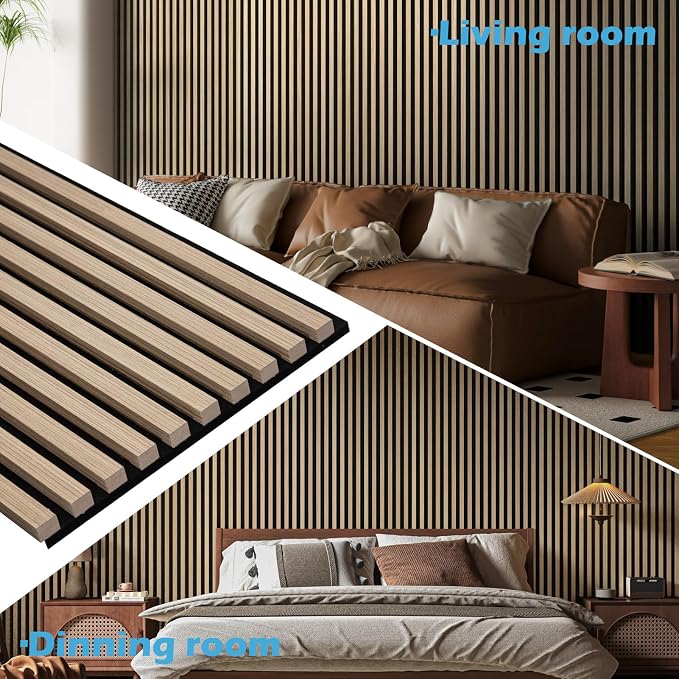 Art3d 4-Pack 108" x 12" Acoustic Wood Panels - Image 3