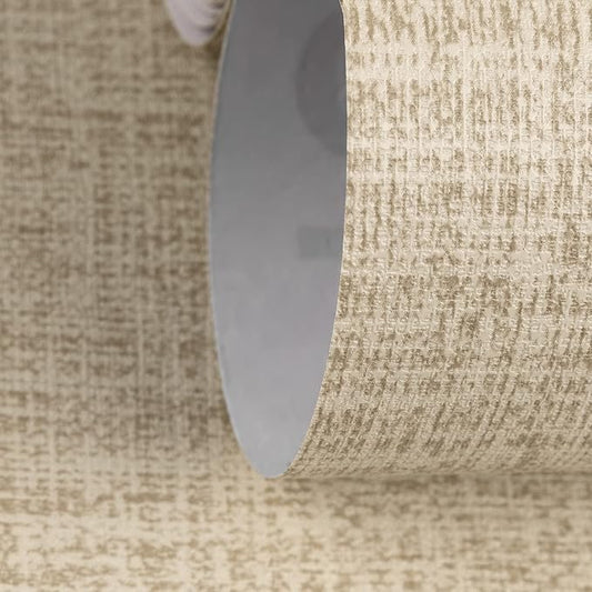 TANONE Khaki Contact Paper Peel and Stick, Grasscloth Beige Wallpaper Self - Image 2