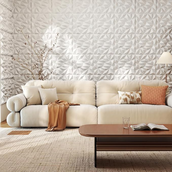 Giantex 20 Pack 3D Wall Panels, Lightweight Waterproof, DIY Cut & Paint - Image 9