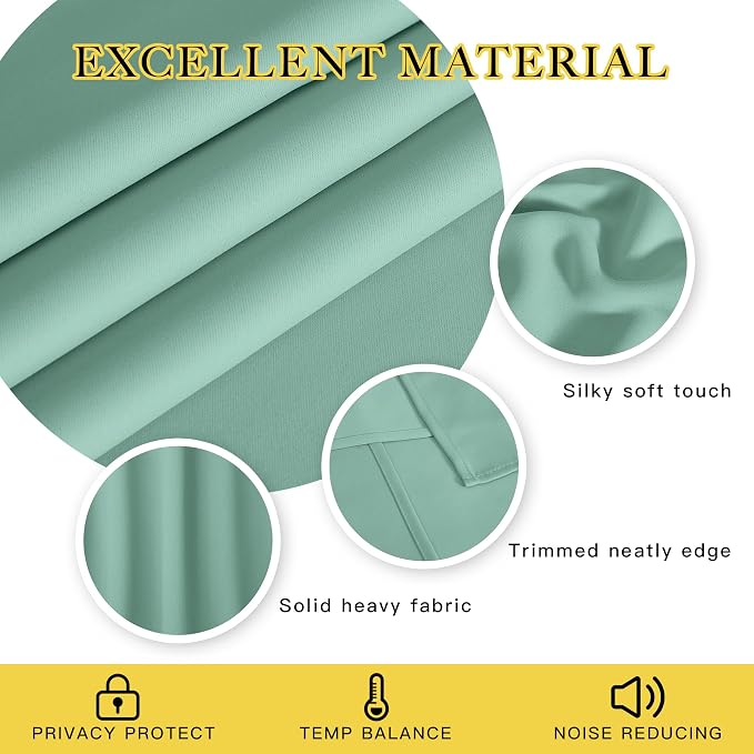 NICETOWN Blackout Doorway Curtain Drape 78 inch Long - Image 3