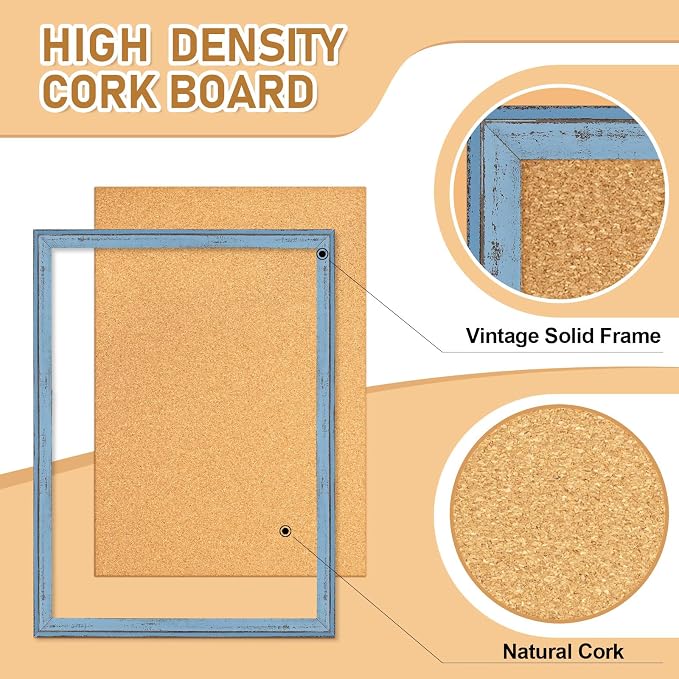 DOLLAR BOSS Cork Boards for Walls, 24 X 18 Inches Bulletin Board Decorative - Image 3
