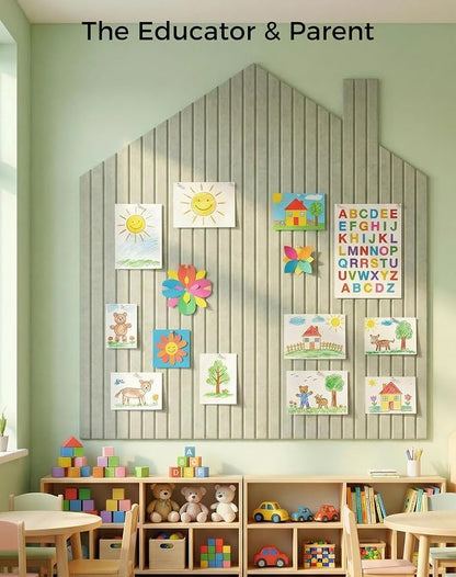 Aothia 12-Pack Felt Bulletin Board Tiles 48"x36", Modular Pin Board - Image 8