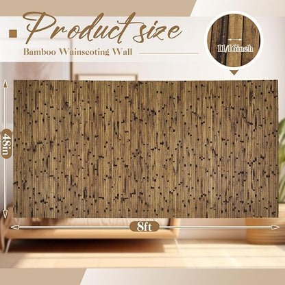 Juexica 2 Pcs Natural Bamboo Wall Panel - Image 2
