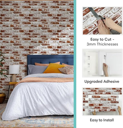 Commomy Faux Brick 3D Wall Panels - Image 4